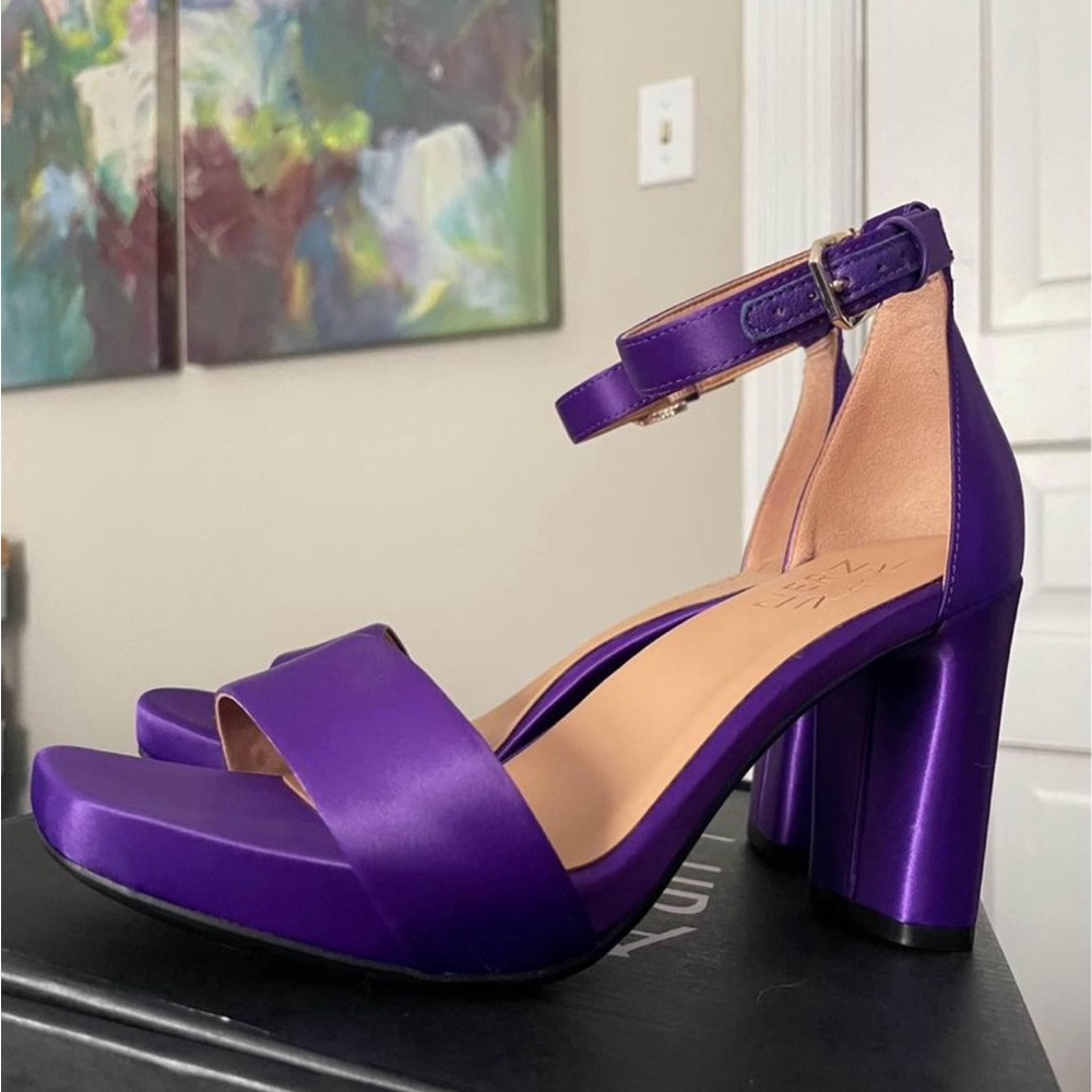 Naturalizer Joy Silk Heels - Purple Size 5.5